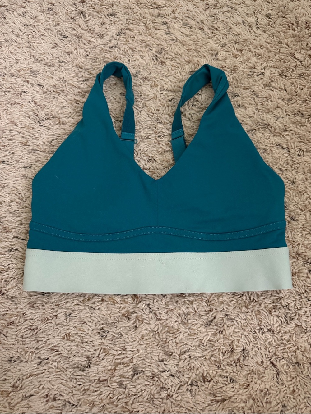 Navy Blue Fabletics V-Neck Sports Bra Size S